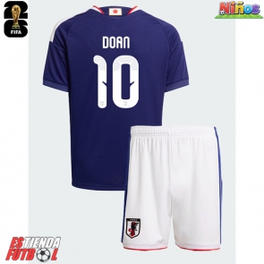 Japón Ritsu Doan #10 Primera Equipación Niños Mundial 2026 Manga Corta (+ Pantalones cortos)